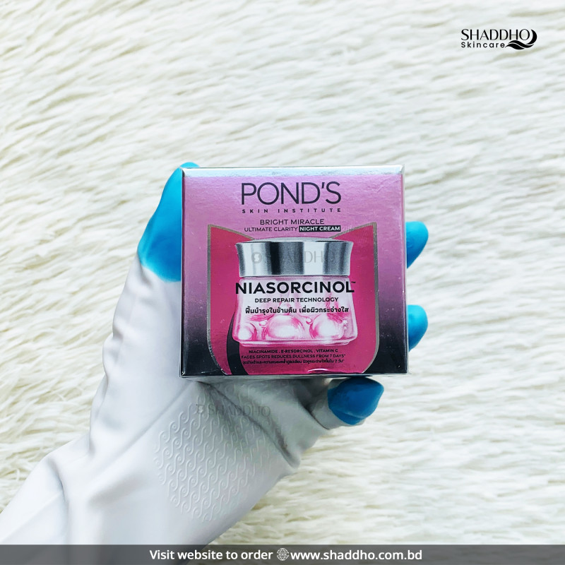 Ponds Bright Miracle Ultimate Clarity Night Cream Niasorcinol (45g)