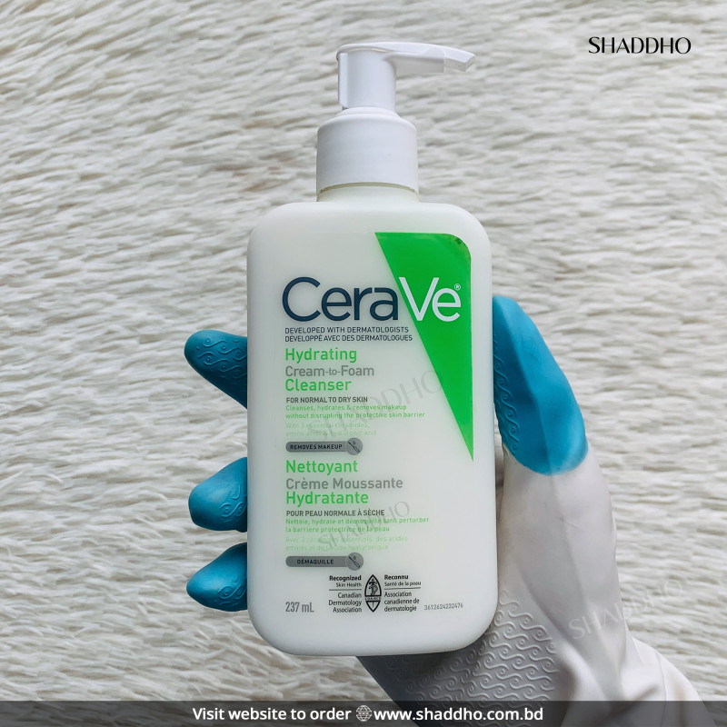 CeraVe Hydrating Cream To Foam Cleanser For Normal To Dry Skin (237ml)