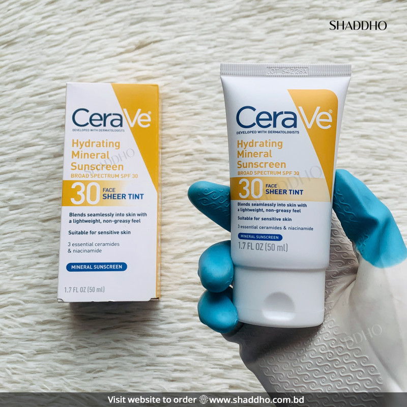 CeraVe Hydrating Mineral Sunscreen Broad Spectrum SPF30 (50ml)