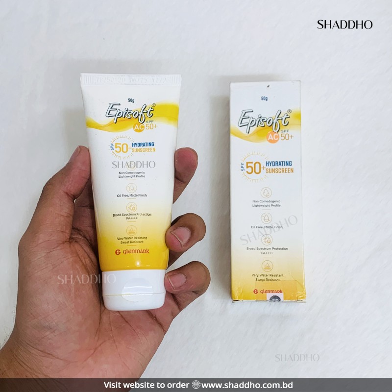 Glenmark Episoft AC Hydrating Sunscreen SPF50+ PA++++ (50g)