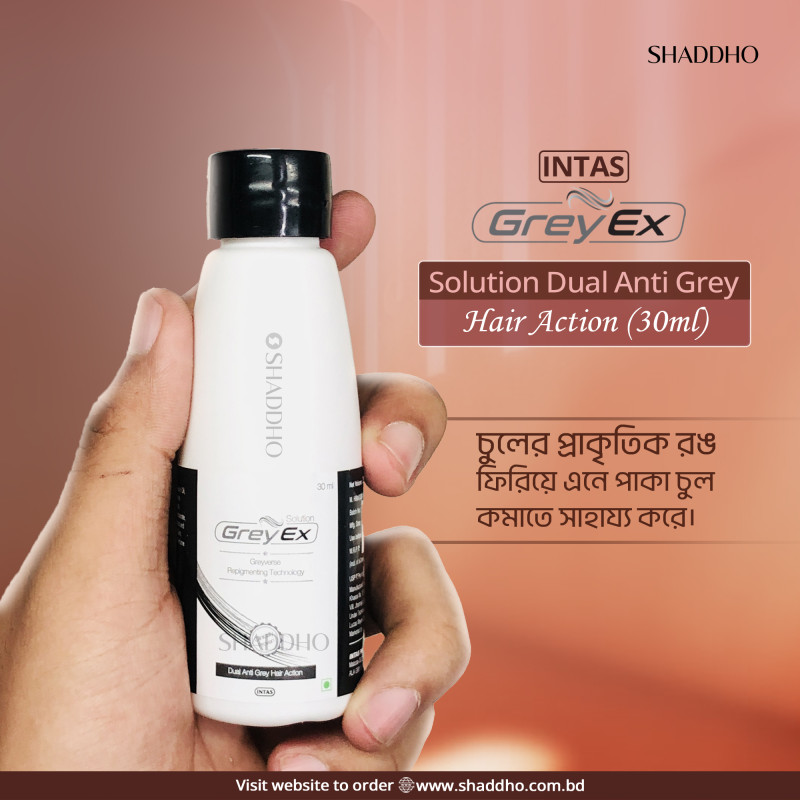 INTAS GreyEX Solution Dual Anti Grey Hair Action (30ml)