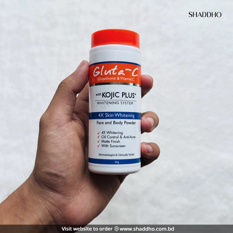 Gluta C Glutathione & Vitamin C with Kojic Plus Whitening Face & Body Powder (40g)