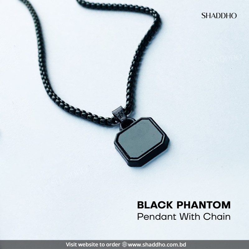 Black Phantom Pendant With Chain
