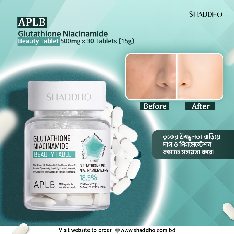 APLB Glutathione Niacinamide Beauty Tablet 500mg x 30 Tablets (15g)