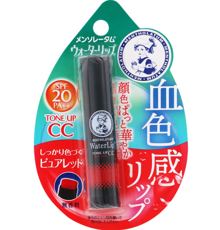 Rohto Mentholatum Water Lip Tone Up CC Pure Red SPF20 PA++ (4.5g)