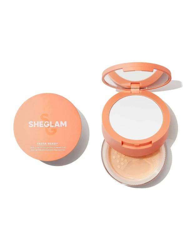 Sheglam Insta-Ready Face & Under Eye Setting Powder Duo - Natural Linen