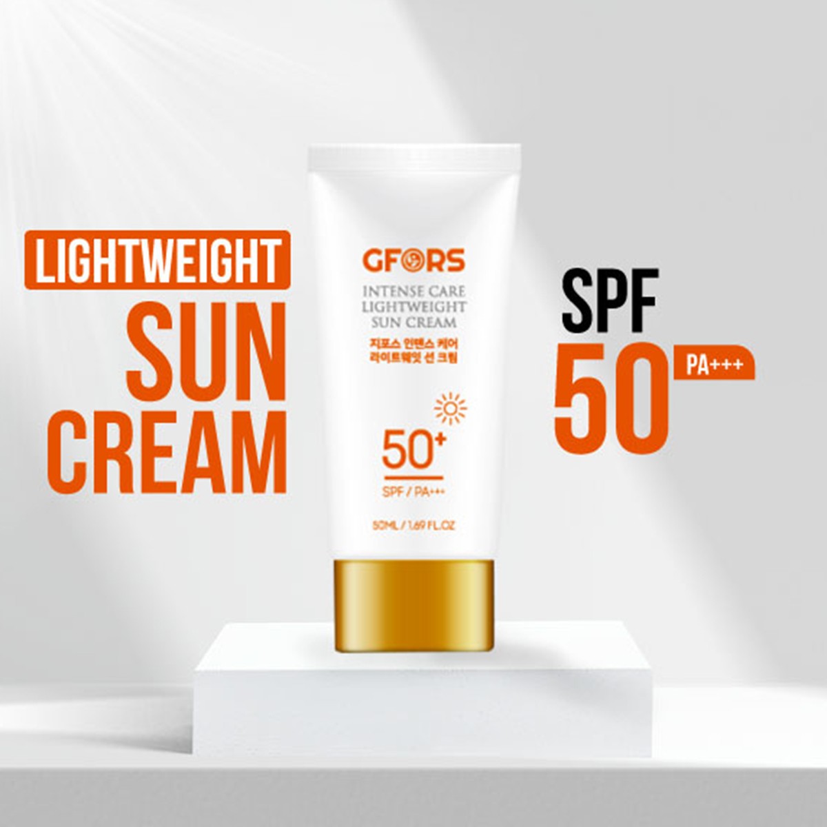 Gfors Intense Care Lightweight Sun Cream SPF50+ PA+++ (50ml)