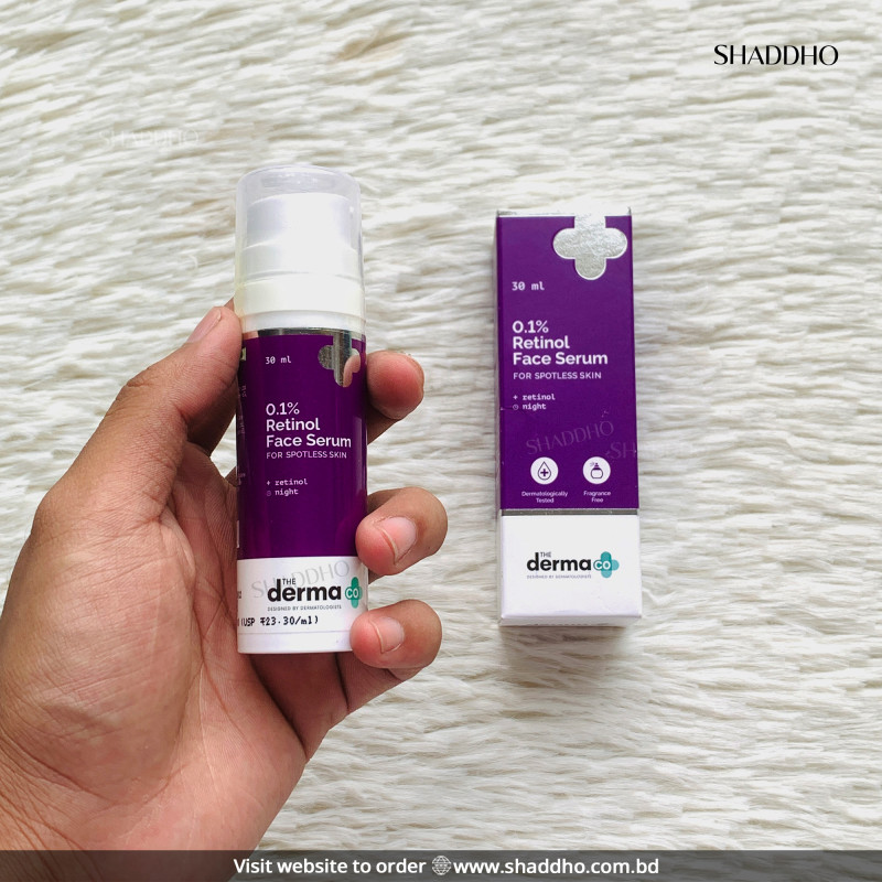 The Derma Co 0.1% Retinol Face Serum For Spotless Skin (30ml)
