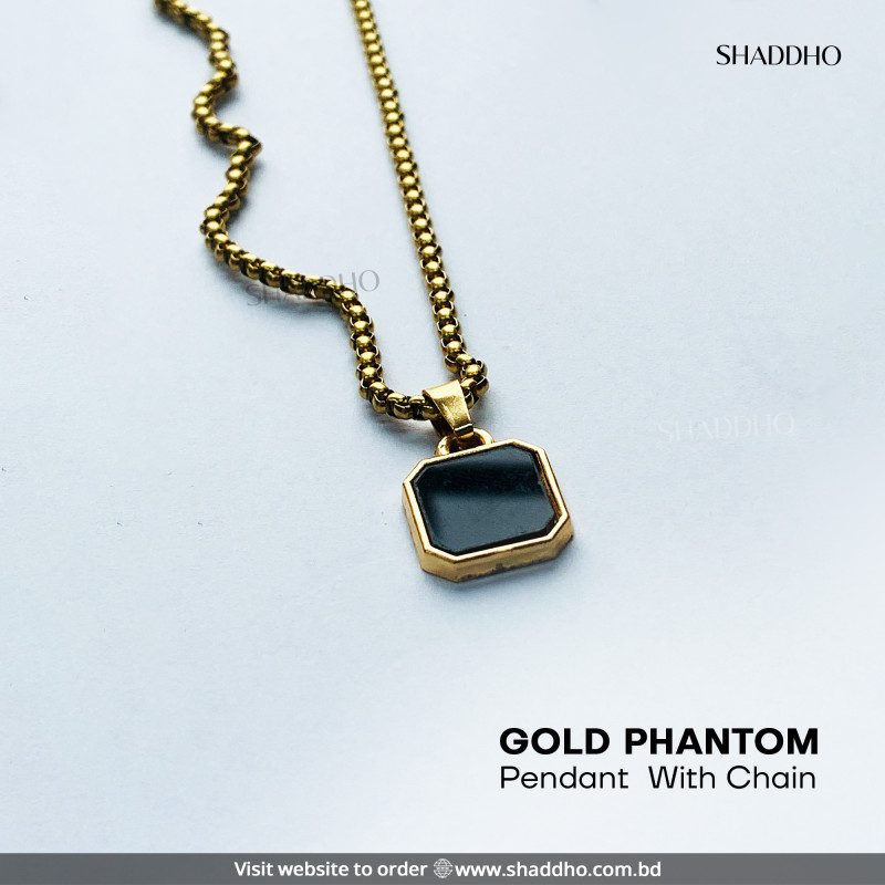 Gold Phantom Pendant With Chain