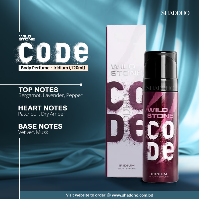 Wild Stone CODE Body Perfume - Iridium (120ml)