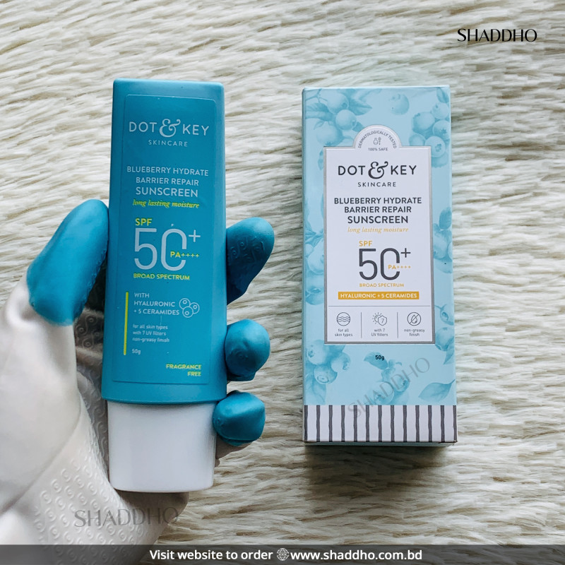 Dot & Key Blueberry Hydrate Barrier Repair Sunscreen SPF50+ PA++++ (50g)