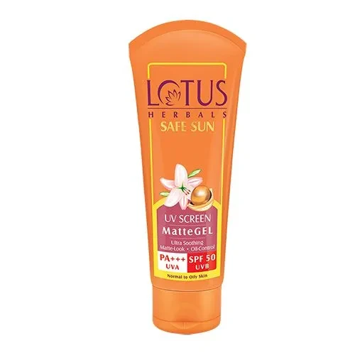 Lotus Herbals Safe Sun UV Screen Matte Gel SPF50 PA+++ (50g)