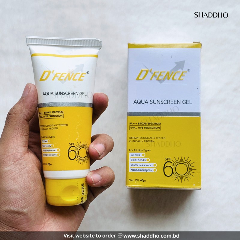 D'fence Aqua Sunscreen Gel SPF60 PA+++ (60g)