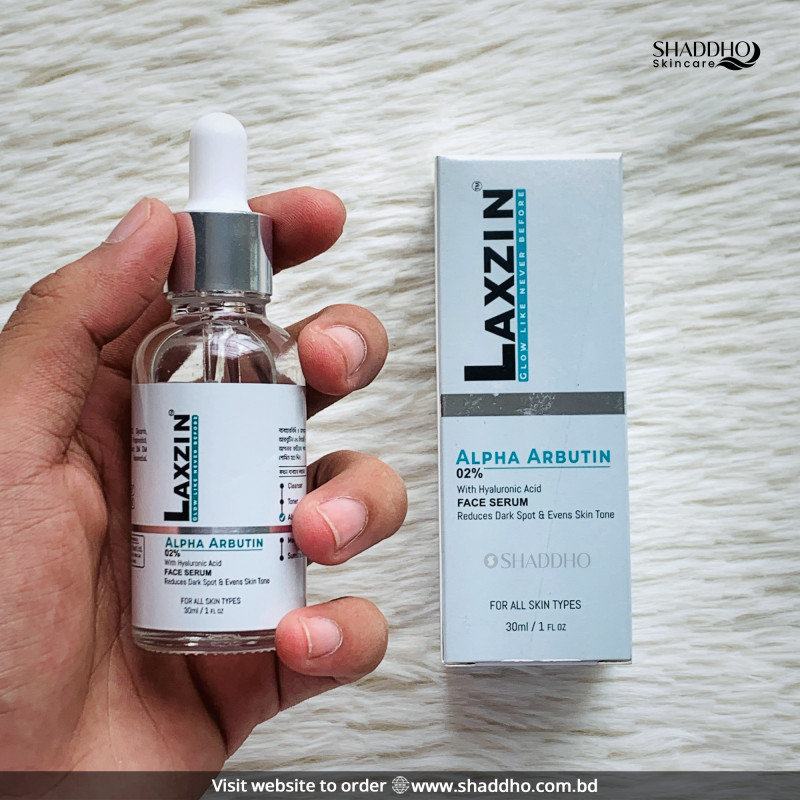 Laxzin Alpha Arbutin 02% With Hyaluronic Acid Serum (30ml)