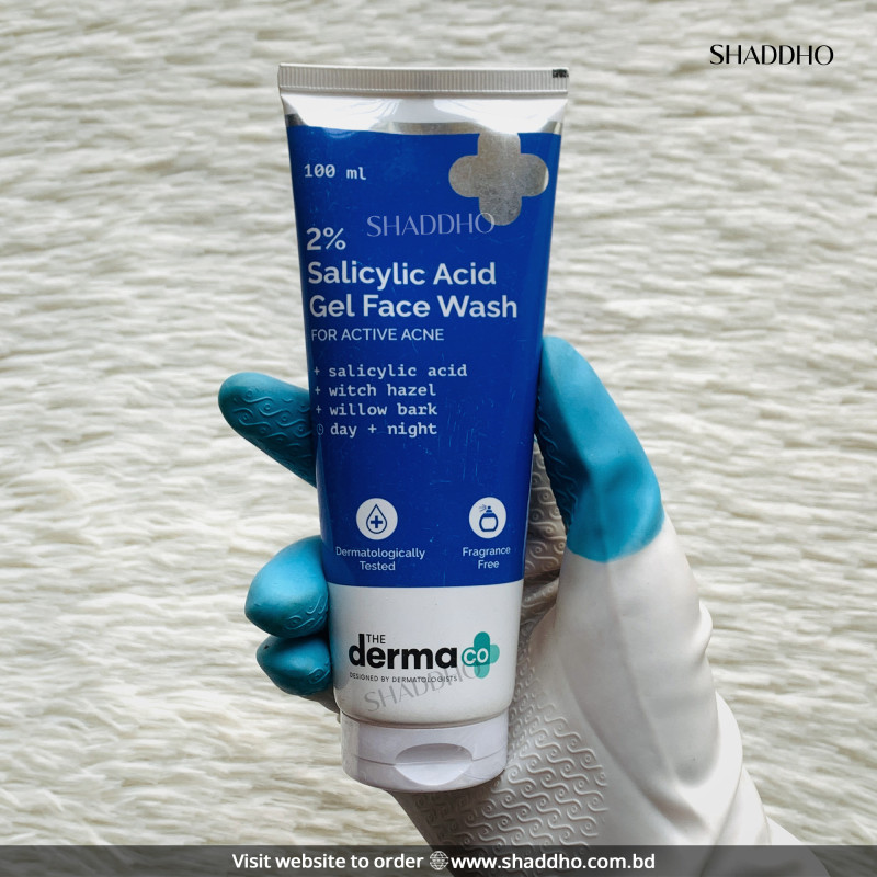 The Derma Co 2% Salicylic Acid Gel Face Wash For Active Acne (100ml)