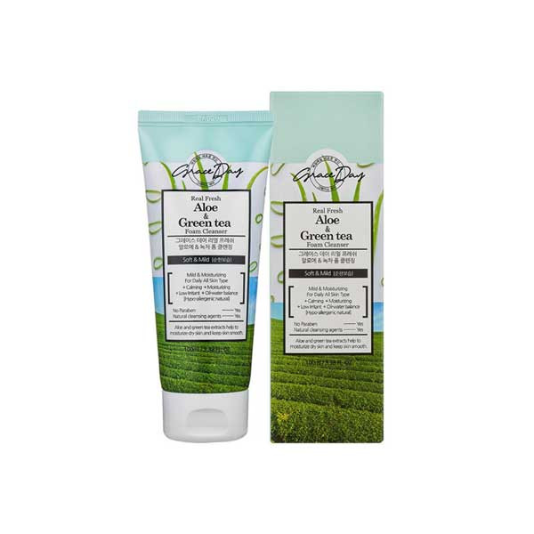 Grace Day Aloe & Green Tea Foam Cleanser (100ml)