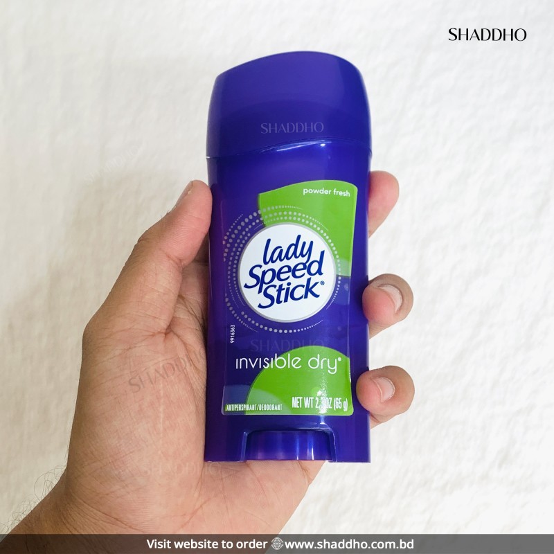 Lady Speed Stick Invisible Dry Antiperspirant Deodorant - Powder Fresh (65g)