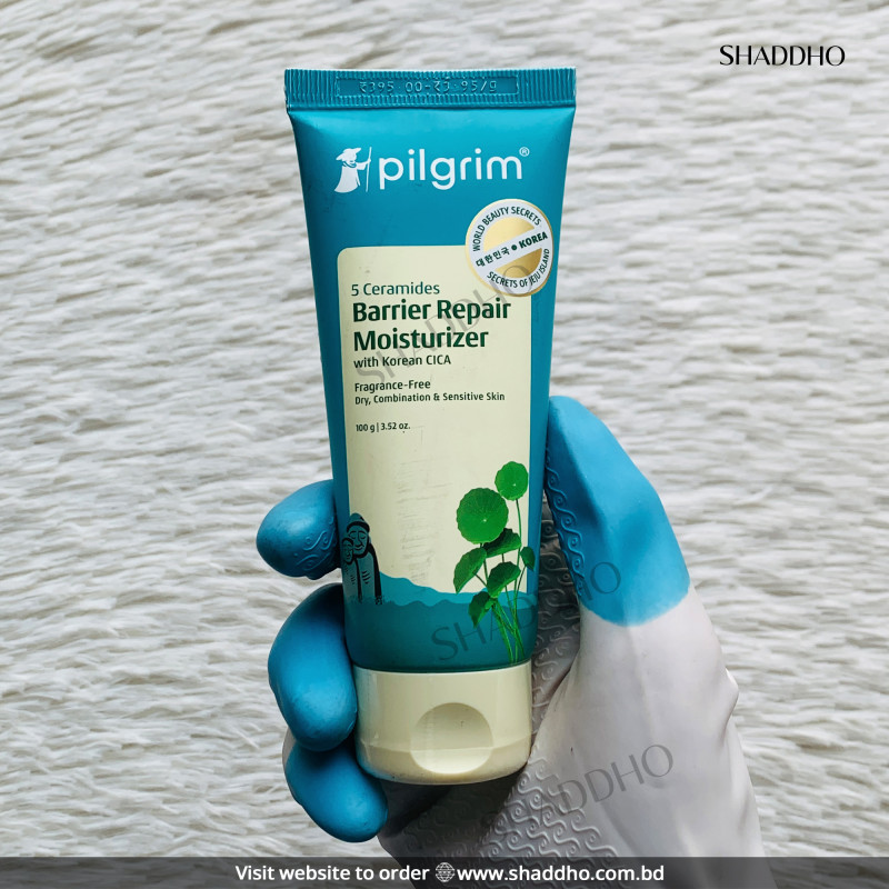 Pilgrim 5 Ceramides Barrier Repair Moisturizer with Korean Cica - Fragrance Free (100g)
