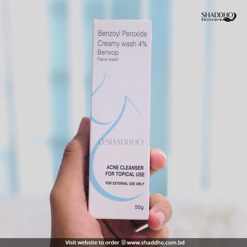 Benzoyl Peroxide Creamy 4% Benxop Face Wash (50g)