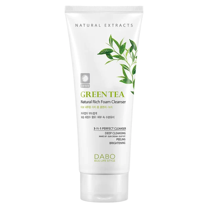 Dabo Green Tea Natural Rich Foam Cleanser (180ml)
