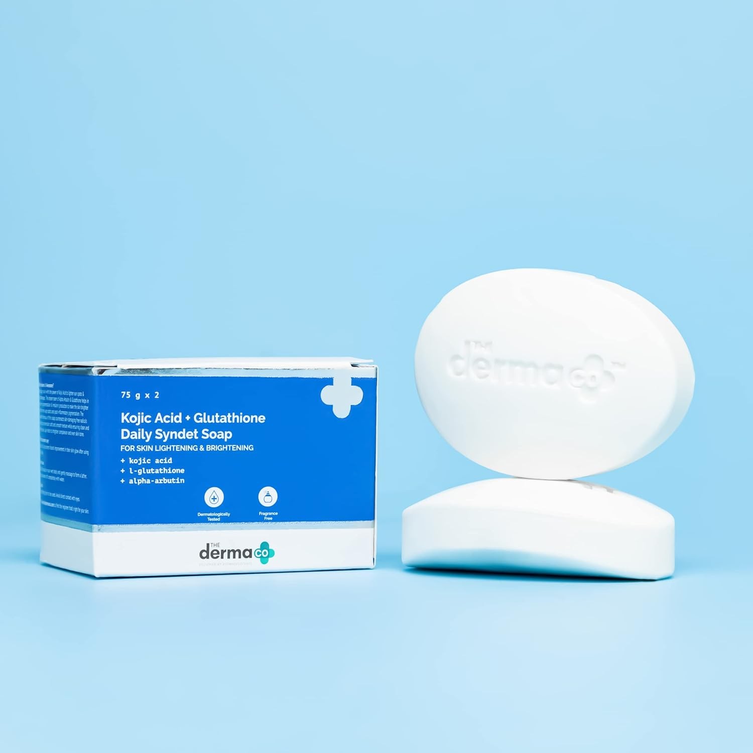 The Derma Co Kojic Acid + Glutathione Daily Syndet Soap (75g)