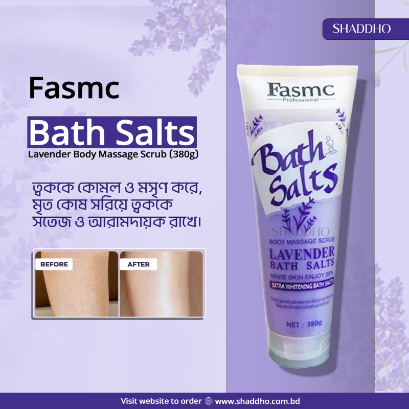 Fasmc Bath Salts Lavender Body Massage Scrub (380g)