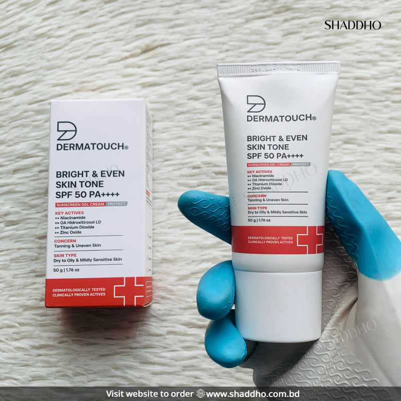 Dermatouch Bright & Even Skin Tone Sunscreen Gel Cream SPF 50 PA++++ (50g)