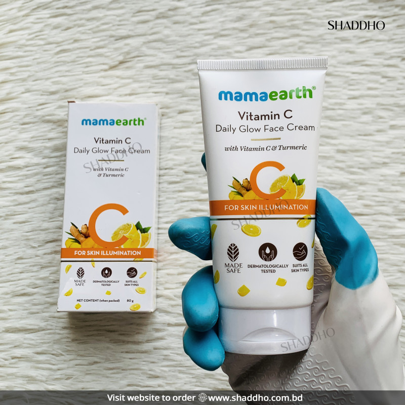 Mamaearth Vitamin C Daily Glow Face Cream with Vitamin C & Turmeric (80g)