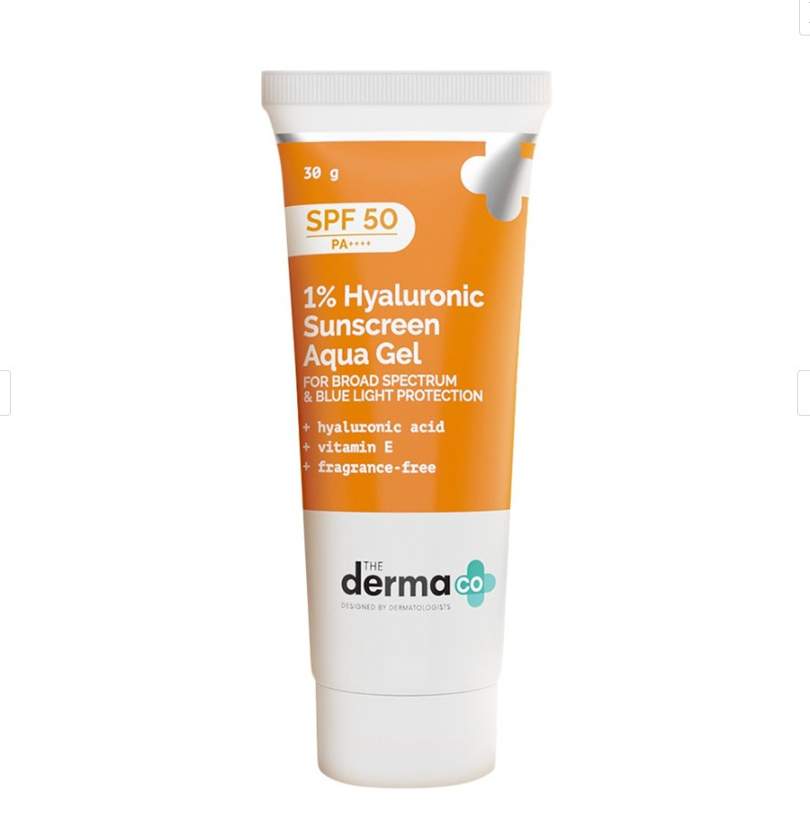 The Derma Co 1% Hyaluronic Sunscreen Aqua Gel SPF50 PA++++ (30g)