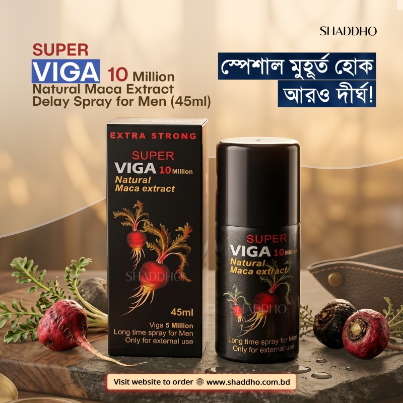 Super Viga 10 Million Natural Maca Extract Delay Spray for Men (45ml)
