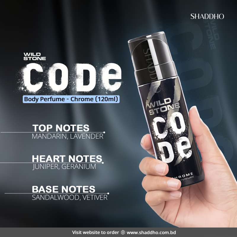 Wild Stone CODE Body Perfume - Chrome (120ml)