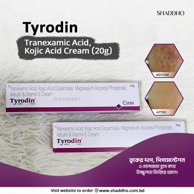Tyrodin Tranexamic Acid, Kojic Acid Cream (20g)