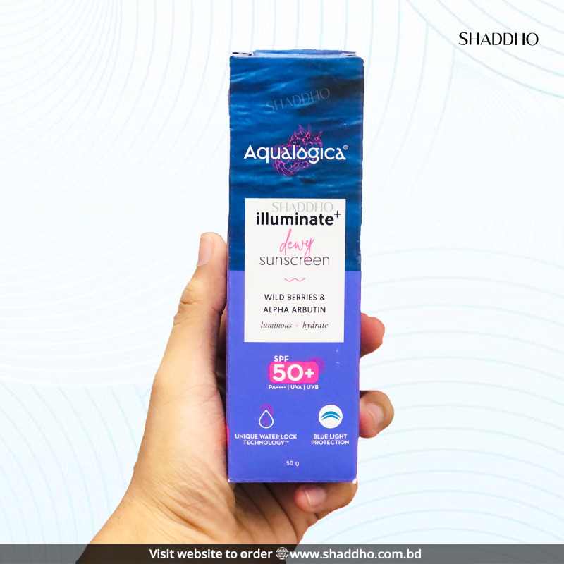 Aqualogica Illuminate+ Dewy Sunscreen SPF50+ PA++++ (50g)