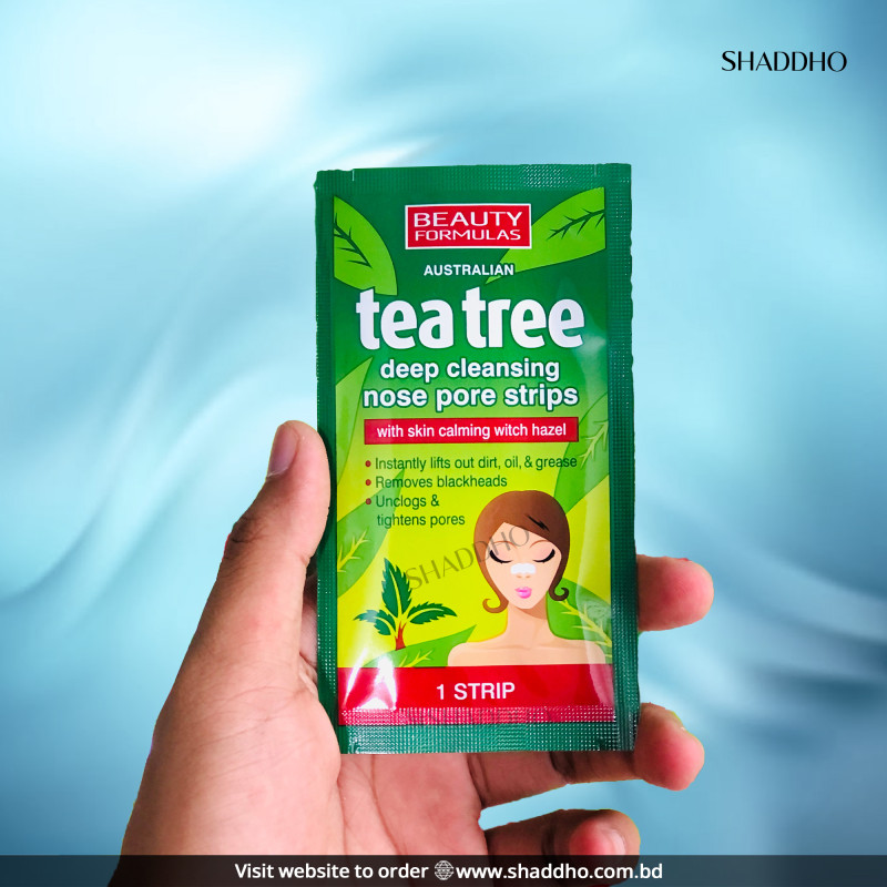 Beauty Formulas Tea Tree Deep Cleansing Nose Pore Strips (6 Strips)