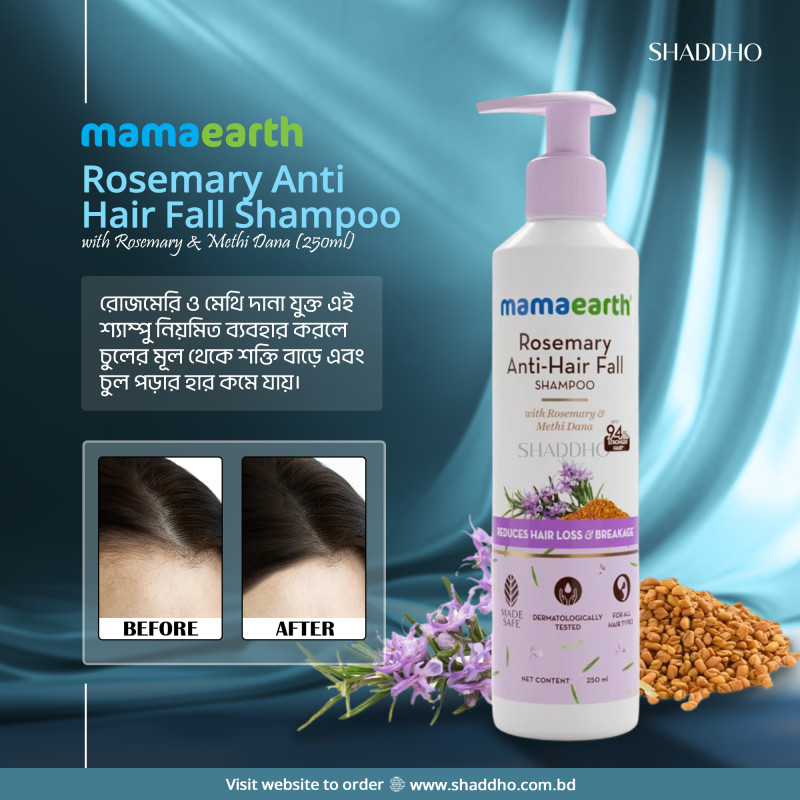 Mamaearth Rosemary Anti Hair Fall Shampoo with Rosemary & Methi Dana (250ml)