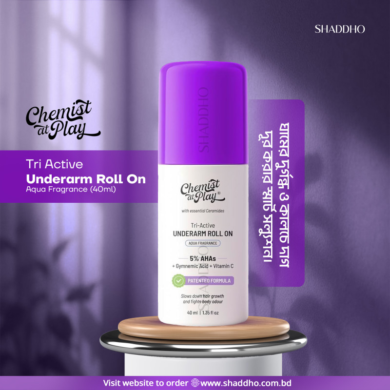 Chemist at Play Tri Active Underarm Roll On - Aqua Fragrance (40ml)