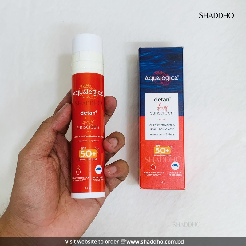 Aqualogica Detan+ Dewy Sunscreen SPF50+ PA+++ (50g)