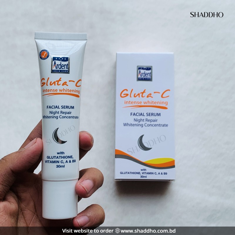 Gluta C Intense Glutathione & Vitamin C Whitening Night Repair Facial Serum (30ml)