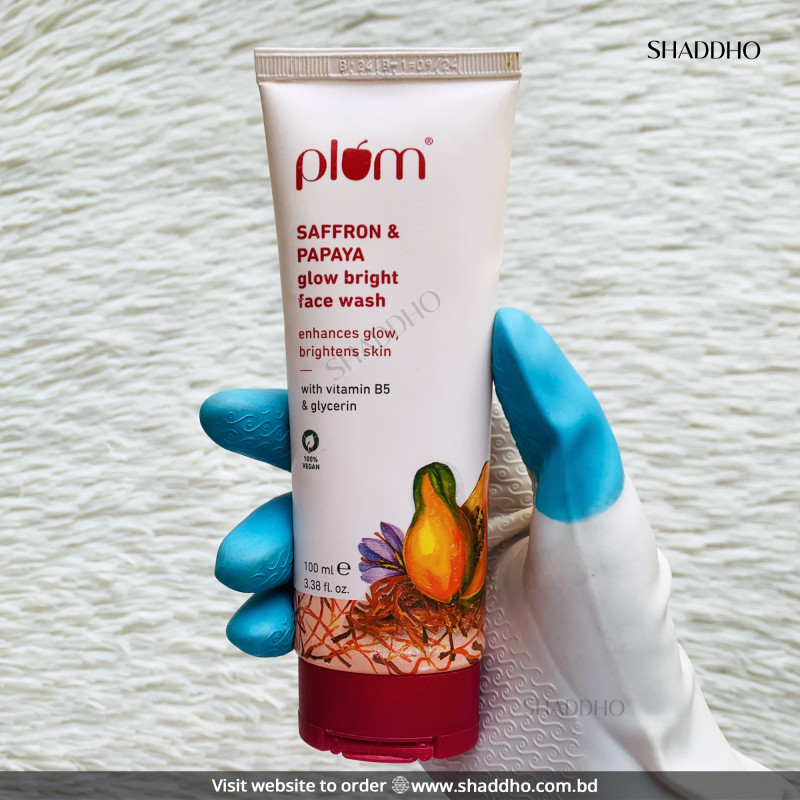 Plum Saffron & Papaya Glow Bright Face Wash (100ml)