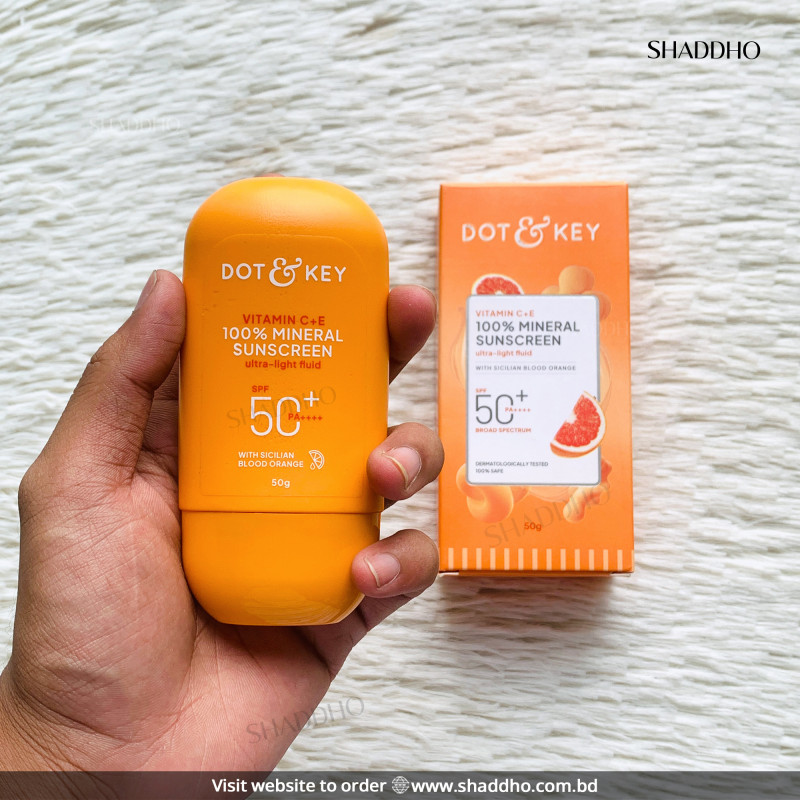 Dot & Key Vitamin C + E 100% Mineral Sunscreen SPF50+ PA++++ (50g)