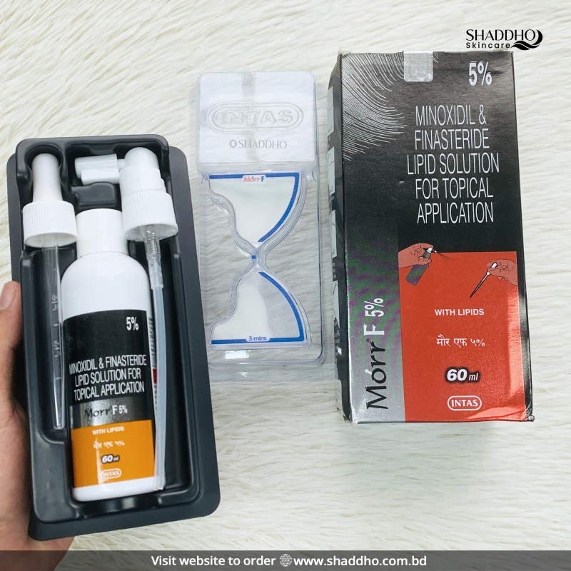 INTAS Morr F 5% Minoxidil & Finasteride Lipid Solution For Topical Application (60ml)