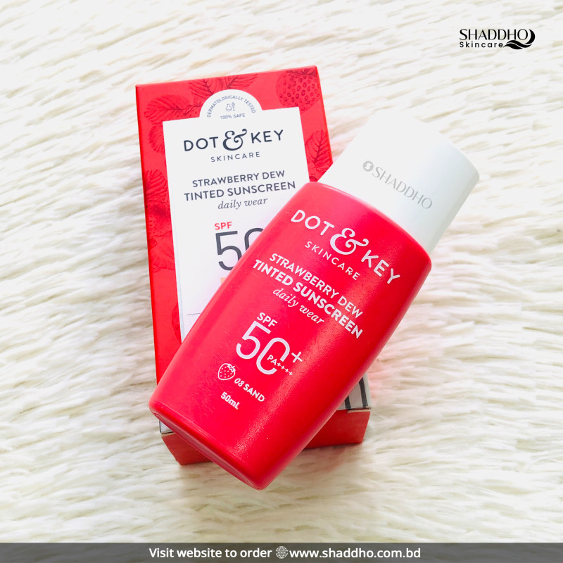 Dot & Key Strawberry Dew Tinted Sunscreen - SAND SPF50+ PA++++ (50ml)