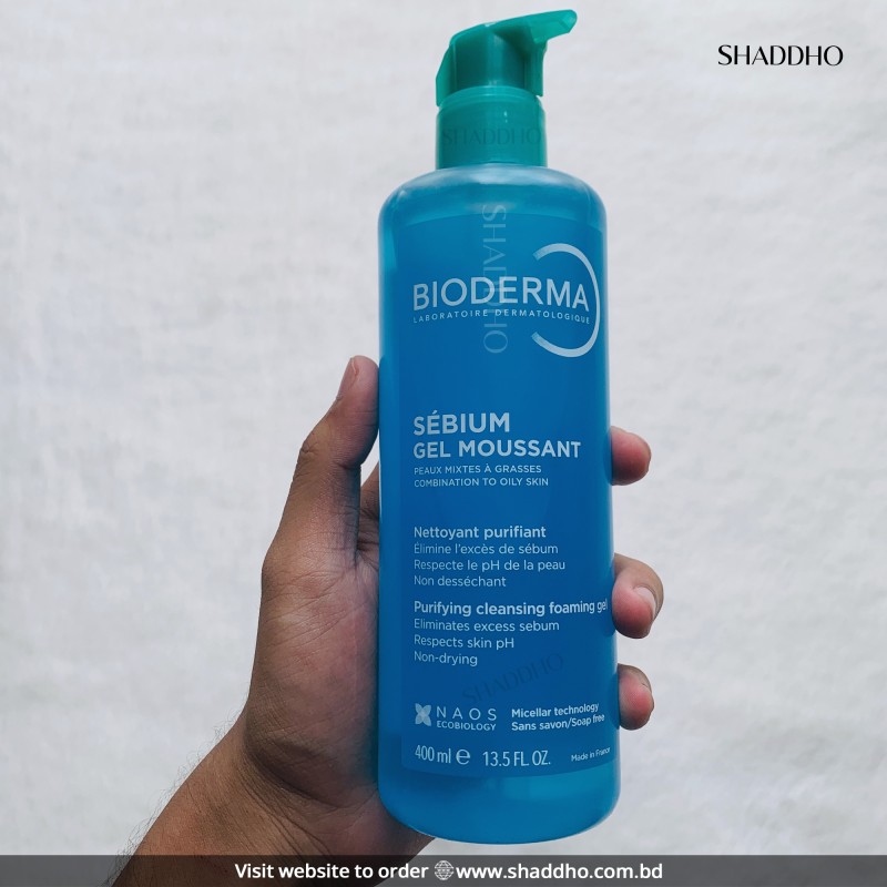Bioderma Sebium Gel Moussant Purifying Foaming Cleanser Oily Combination Skin (400ml)