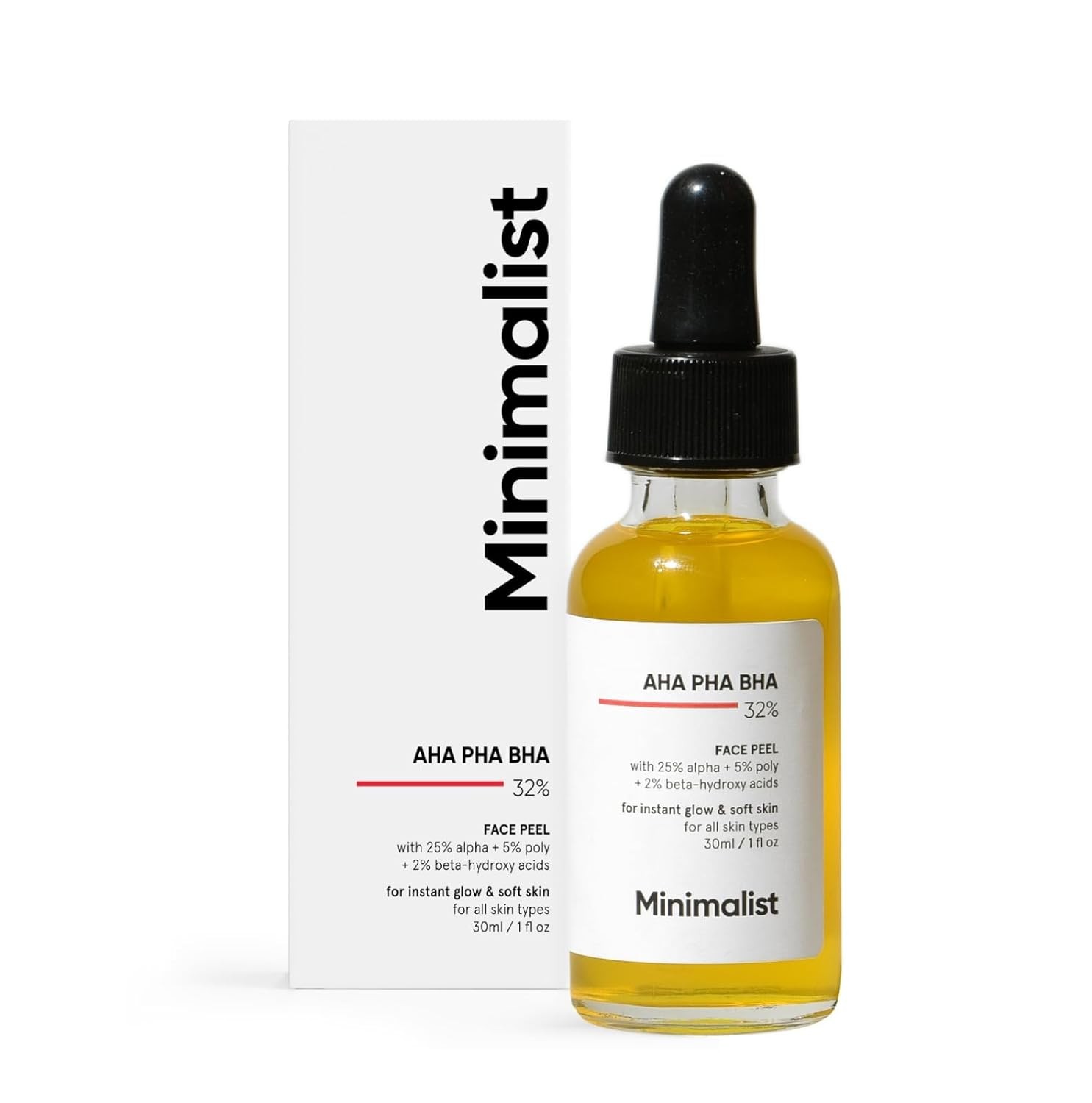 Minimalist 32% AHA PHA BHA Face Peel (30ml)