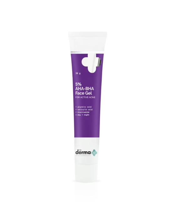 The Derma Co 5% AHA BHA Face Gel For Active Acne (30g)
