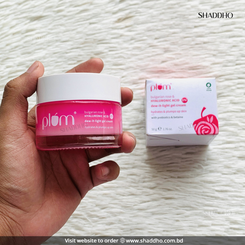 Plum Bulgarian Rose & Hyaluronic Acid 1% Dew It Light Gel Cream (50g)