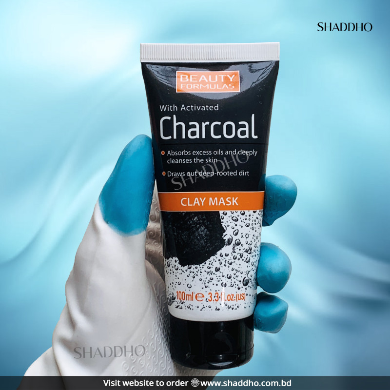 Beauty Formulas With Activated Charcoal Clay Mask (100ml)