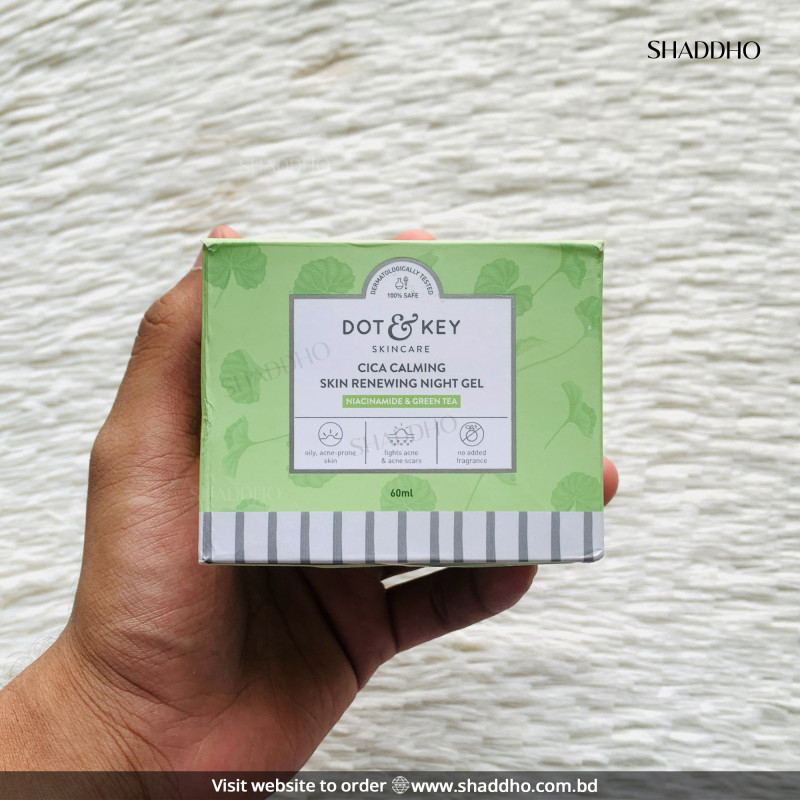 Dot & Key Cica Calming Skin Renewing Night Gel with Niacinamide & Green Tea (60ml)
