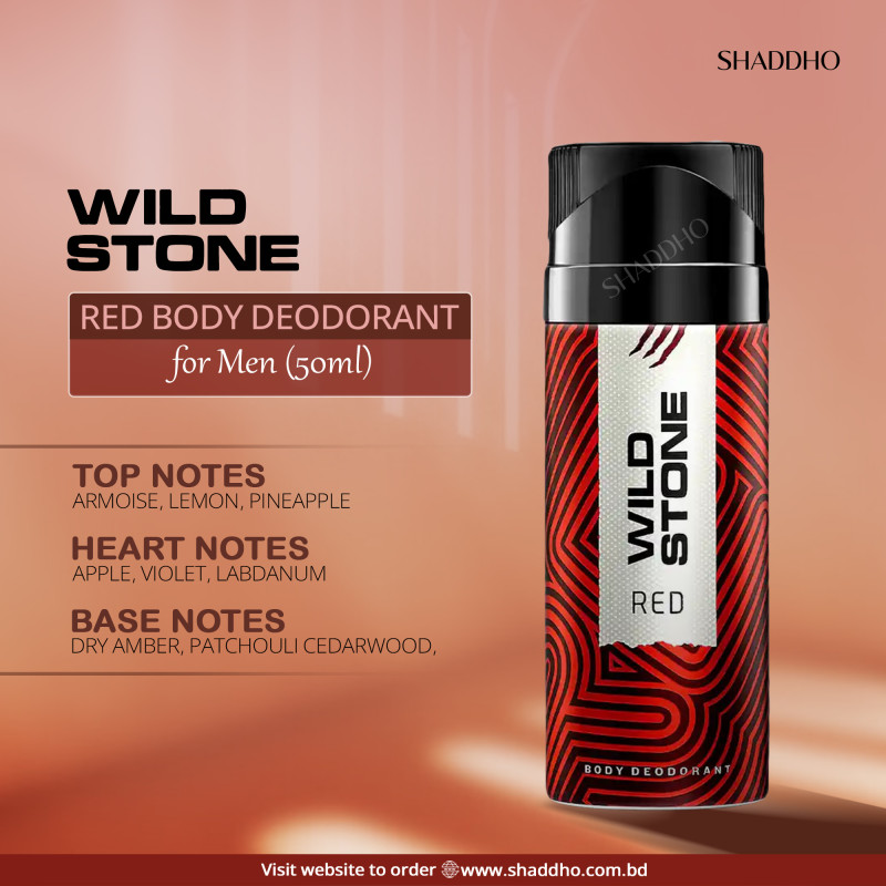 Wild Stone Red Body Deodorant for Men (50ml)