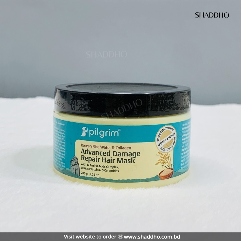 Pilgrim Korean Rice Water & Collagen Advanced Damage Repair Hair mask (200g)